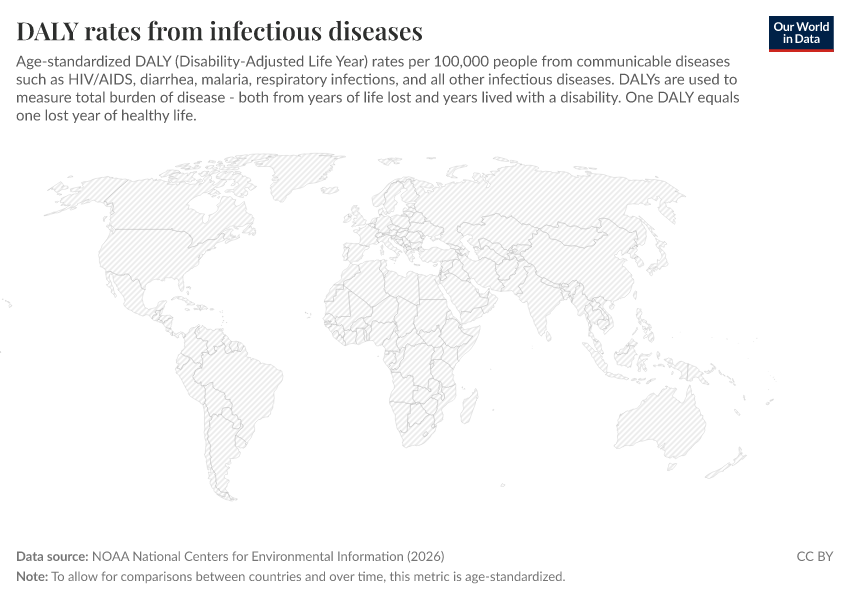 A thumbnail of the "DALY rates from infectious diseases" chart