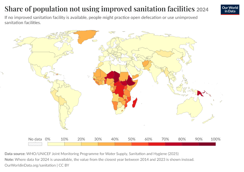 A thumbnail of the "Share of population not using improved sanitation facilities" chart